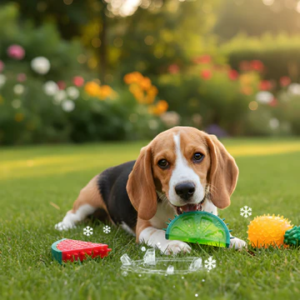 Freezable Dog Chew Toy with Textured Rubber Surface for Chewing