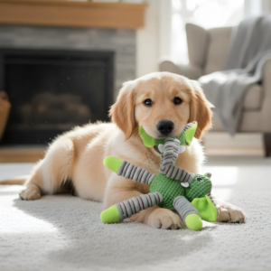 Plush Dog Tug Toy with Stretchable Design for Interactive Play