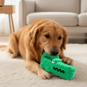 Dog Slow Feeder Chew Toy with Treat Holder and Textured Rubber